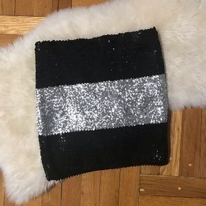 Striped Sequin Skirt/Tube Top (NWOT)